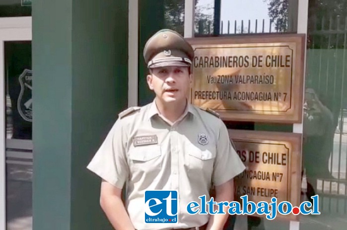 Mayor Jorge Guzmán, comisario de Carabineros de San Felipe.