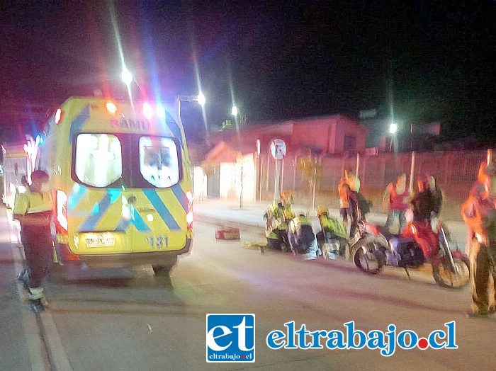 SAMU y Bomberos trabajan en el lugar.