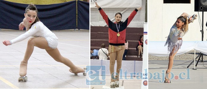 De izquierda a derecha: Antonella Viveros (de 11 años de edad), Emily Ledesma (16 años) y Belén Aracena (13).