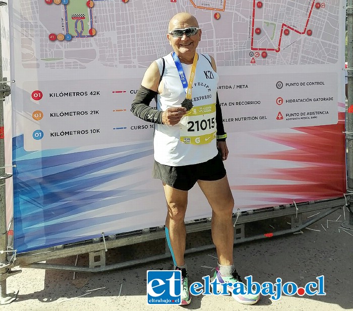 Una actuación muy meritoria cumplió Jorge Estay en la reciente Maratón de Santiago.