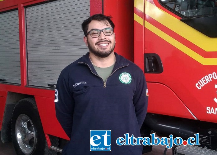 Daniel Carrillo, capitán de la Tercera Compañía del Cuerpo de Bomberos de San Felipe.