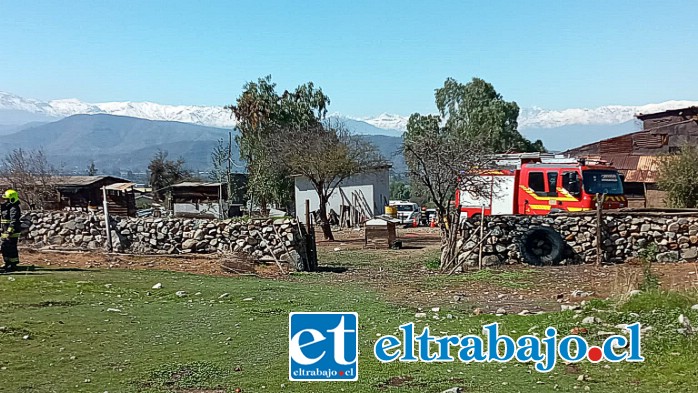 Una persona con movilidad reducida falleció al incendiarse su vivienda en el sector El Asiento.