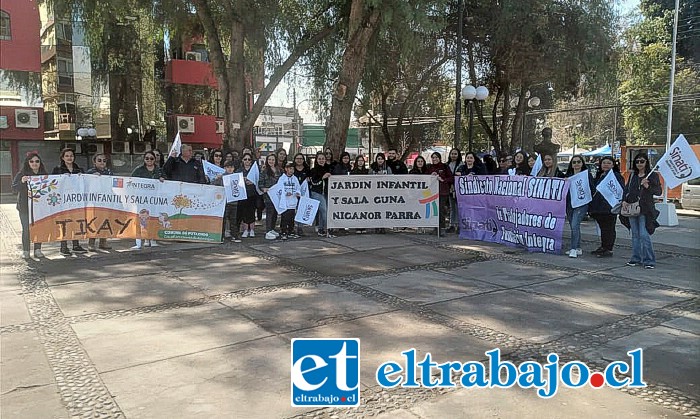 Más de una veintena de trabajadoras de Integra marcharon nuevamente en San Felipe.