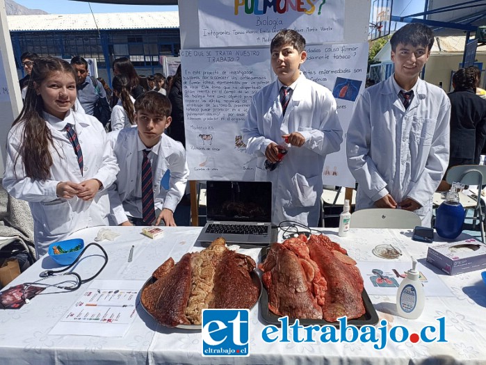 Exposición respecto al daño que causa el tabaco en los pulmones.