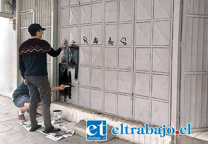 Estos son los rayados que indican fueron el ‘marcaje’ que hicieron los delincuentes.