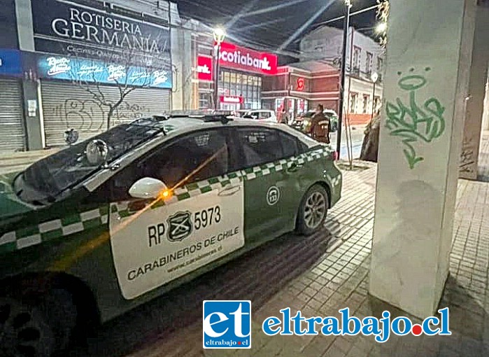 Carabineros detuvo a un sujeto que violó la clausura del local. (Imagen gentileza Municipalidad de San Felipe).