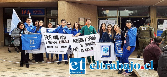 Los gremios de la salud inician paro pidiendo el no despido de los denominados ‘Honorarios Covid’, situación por la cual ya se habían manifestado el pasado 13 de septiembre, como se recuerda en la foto de archivo.