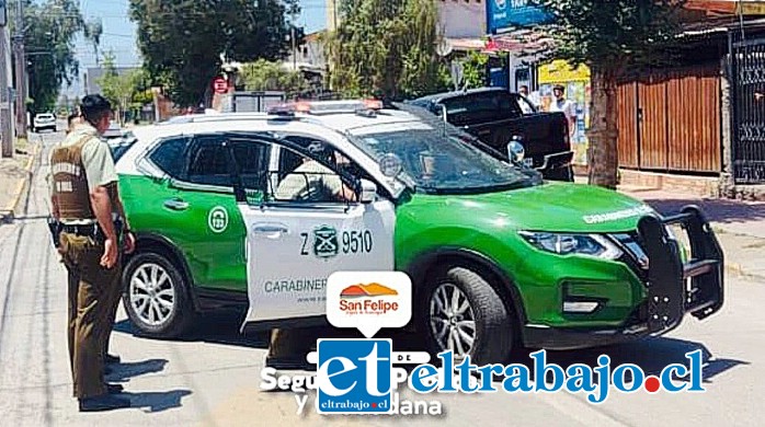 Dos personas fueron detenidas por la sección OS14. (Imagen gentileza Municipalidad de San Felipe).