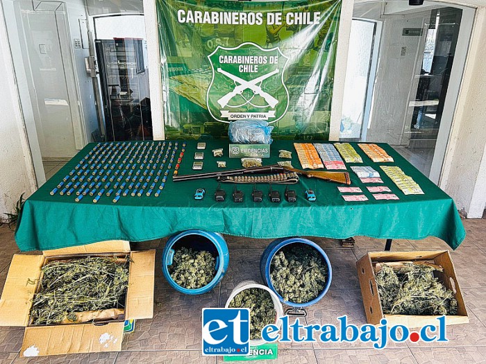 Esta es la evidencia incautada por personal del OS7 de Carabineros.