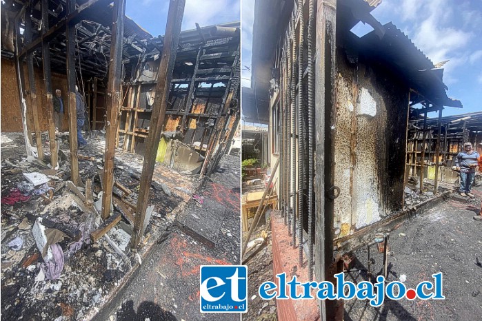 Dantesco fue el incendio que consumió toda la casa como se aprecia en la imagen.