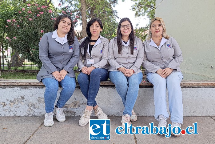 Las estudiantes Thais Dos Santos, Isidora Guajardo, Ignacia Silva y Javiera Muñoz, responsables del proyecto.