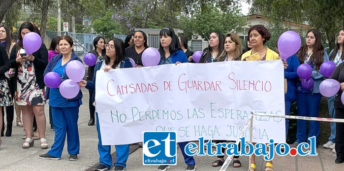 Trabajadoras se manifestaron ante la denuncia por abuso sexual.