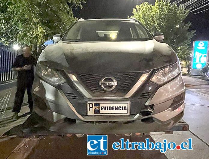 Este es el vehículo con encargo por robo desde Con Con que fue hallado en la Toma.