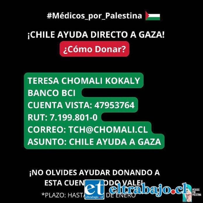 Comunidad Palestina inició campaña para la compra de medicamentos e insumos médicos.