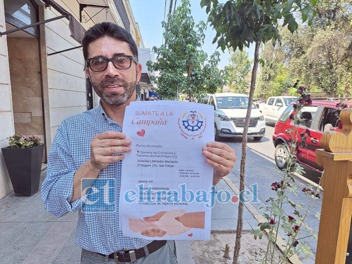 El presidente de la Cámara de Comercio y Turismo de San Felipe, Mauricio Rivera, anunció el inicio de la campaña para damnificados por el incendio.