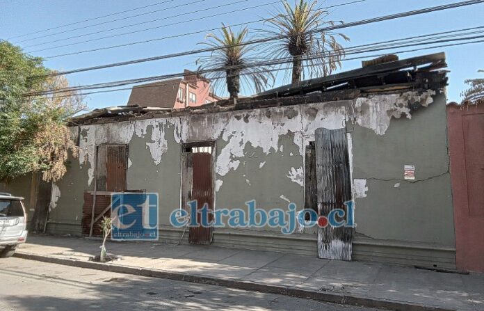 Así está actualmente la casa tras incendio el día 19 de diciembre del año pasado.