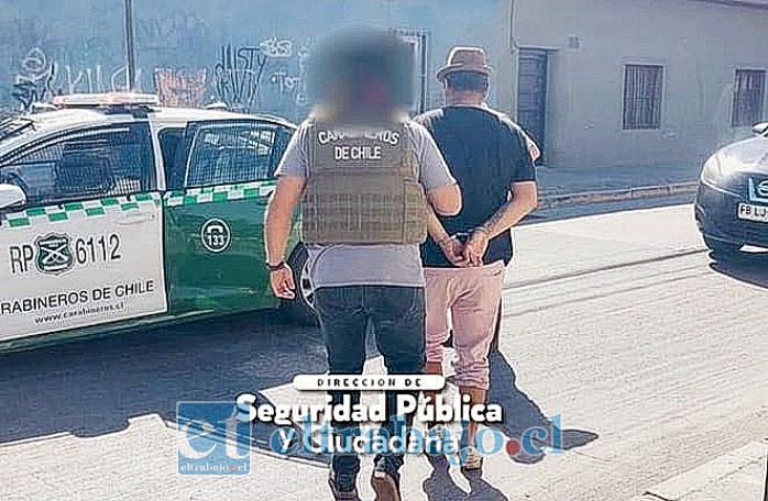 En el mismo sector además se logró la detención de un sujeto que mantenía una orden de aprehensión vigente por el delito de robo con violencia e intimidación. (Imagen gentileza Municipalidad de San Felipe). 