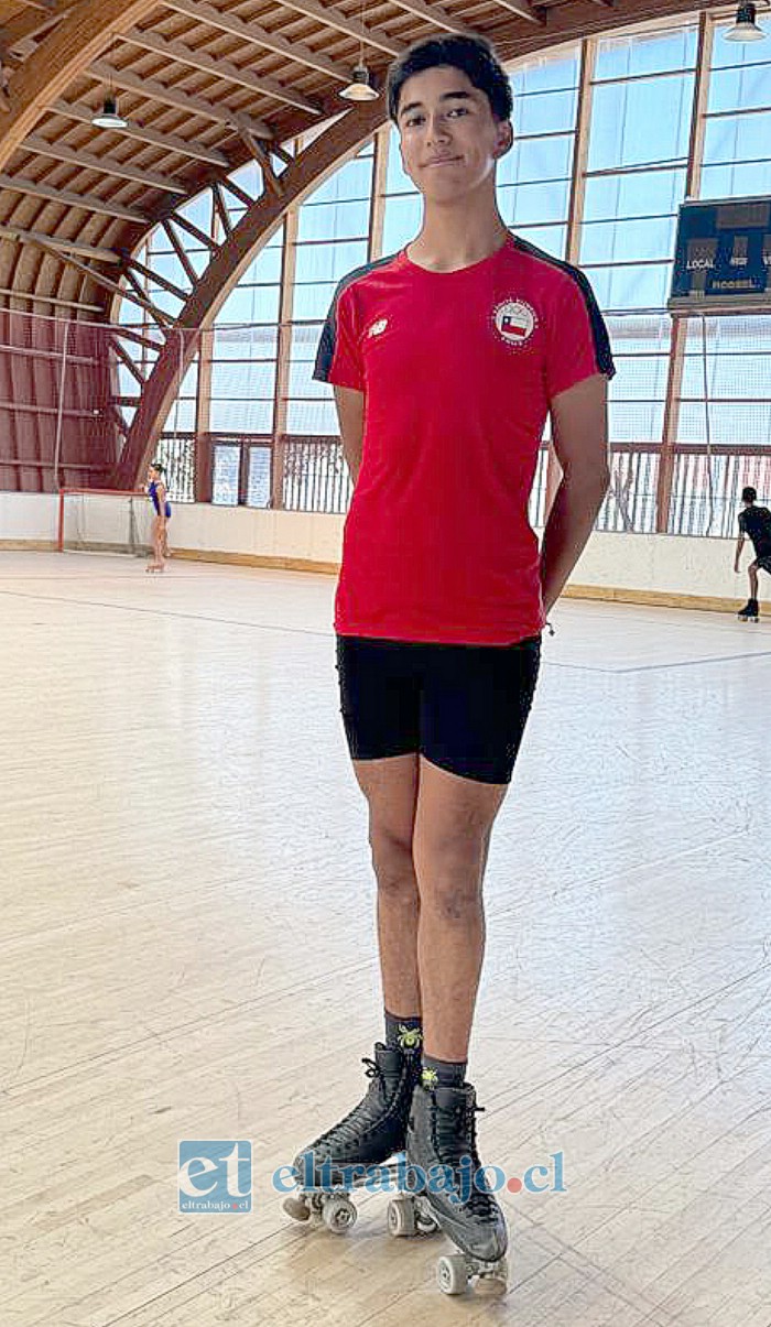 Claudio Barraza, patinador sanfelipeño seleccionado nacional.
