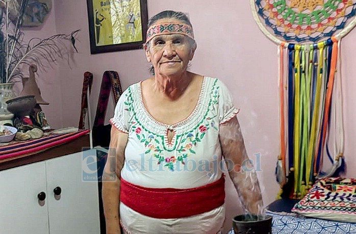 La abuela Sara Olguín, mujer cultora del Valle del Aconcagua.