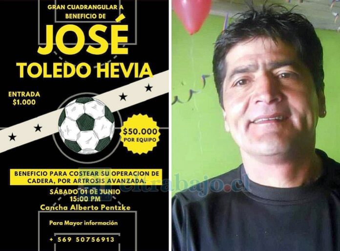 José Toledo Hevia, jugador de fútbol amateur a quien le diagnosticaron artrosis avanzada en su cadera derecha.