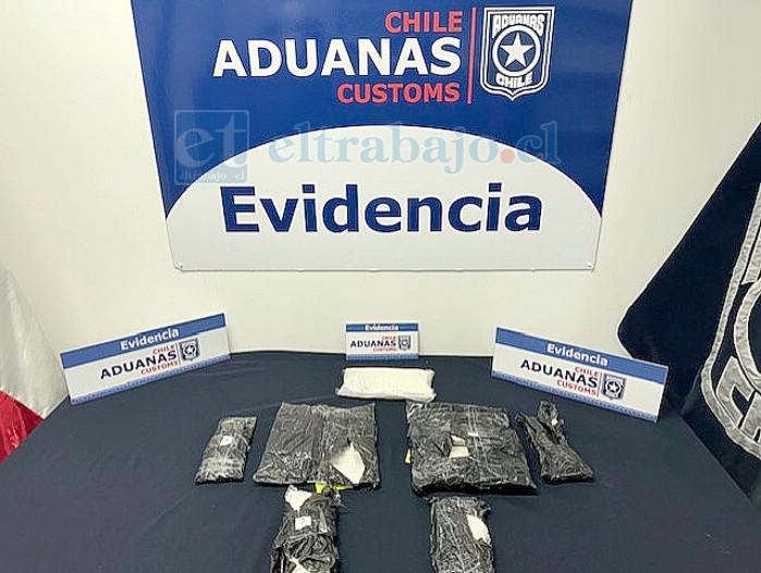 Esta es la droga incautada por Aduanas de Los Andes.