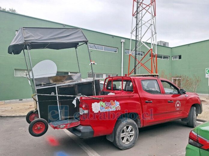 Este es uno de los carros incautados a los comerciantes ambulantes.