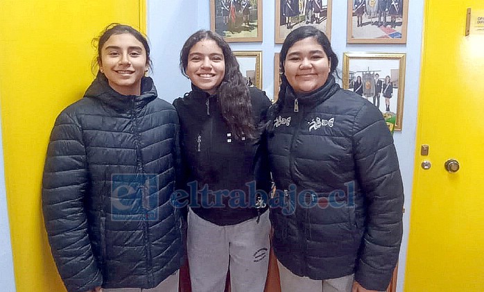 Leticia Soto, Valerie Betancourt y Martina Cortés, destacadas jugadoras de la Sub 14.