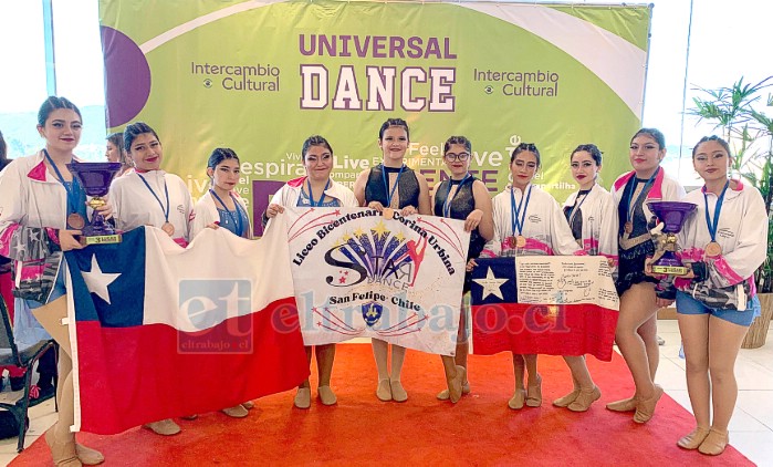 El equipo de danza del Liceo Corina Urbina de San Felipe obtuvo cinco lugares en la competencia e intercambio cultural desarrollado en Brasil.