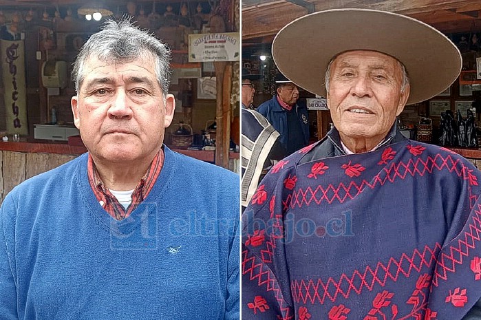 José Toro, dueño de la Chicha Criolla de San Felipe. A la derecha, Rodolfo Fernández, presidente del Club de Huasos Gil Letelier.