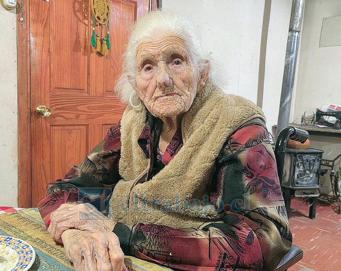 Petronila del Carmen Toro Toro, rinconadina de 101 años de edad.