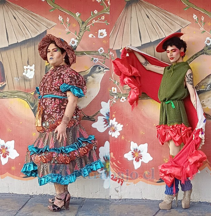 Dos de los looks que mostró Macarena Bordalí en el ‘Fashion Pride’.