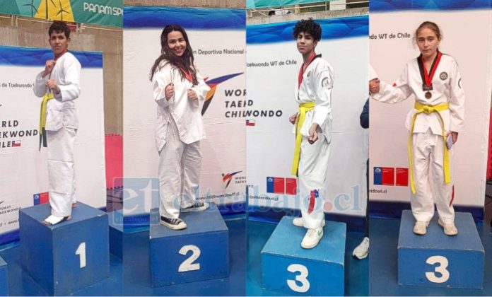 Los ganadores del Golden Team Aconcagua: Benjamín Vera, Emilia Saintlaurence, Gustavo Díaz y Sofía Espinoza.