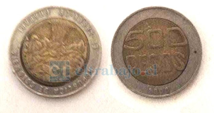 Moneda colombiana Esta es la moneda de 500 pesos con que están engañando a adultos mayores, haciéndola pasar como chilena.