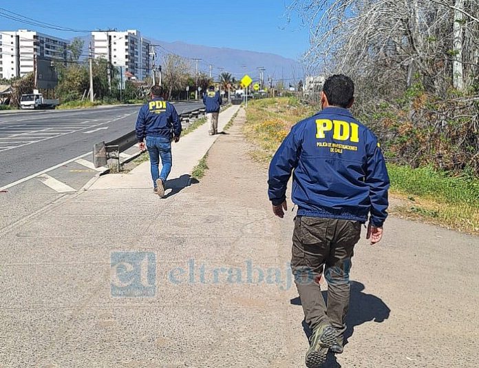 PDI investiga el macabro hallazgo de un torso quemándose en Los Andes.