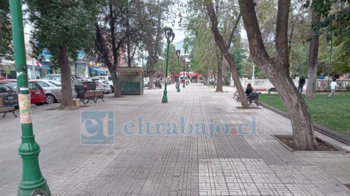 Calle Coimas donde se instalan los comerciantes.