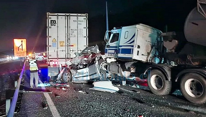 Dos mujeres fallecieron en accidente ocurrido en el sector del túnel La Calavera. (Foto redes sociales)