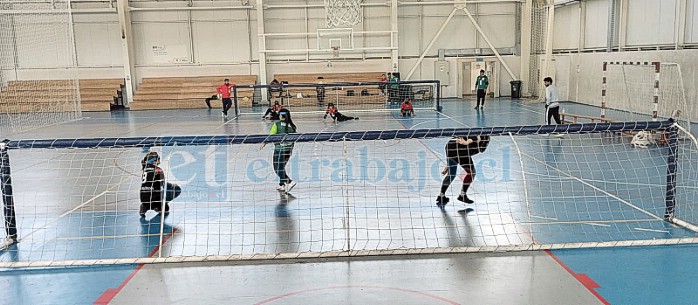 Entrenamiento de gólbol de los Cóndores de Aconcagua.