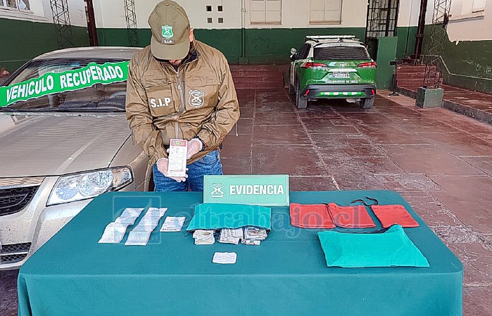 Esta es la evidencia exhibida por Carabineros.