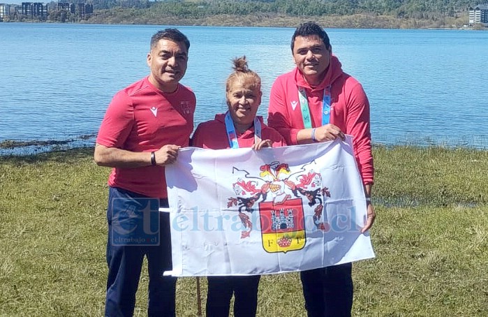 Roberto Pérez, Mireya Martínez y Cristian Carmona, en Temuco.