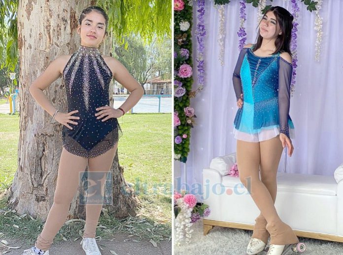 Amanda Bruna, de 13 años de edad, campeona nacional en nivel principiante. A la derecha, Martina Quijanes, de 18 años, campeona nacional en categoría intermedio avanzado.