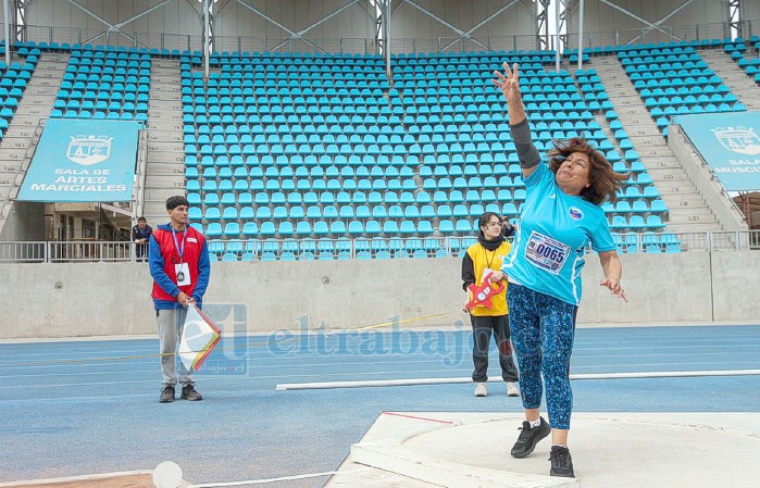 Zunilda Aranda Contreras, atleta aconcagüina de 75 años de edad.