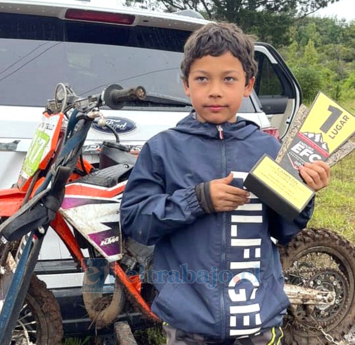 Martín Alonso Tello Paéz, motociclista de 10 años de edad.