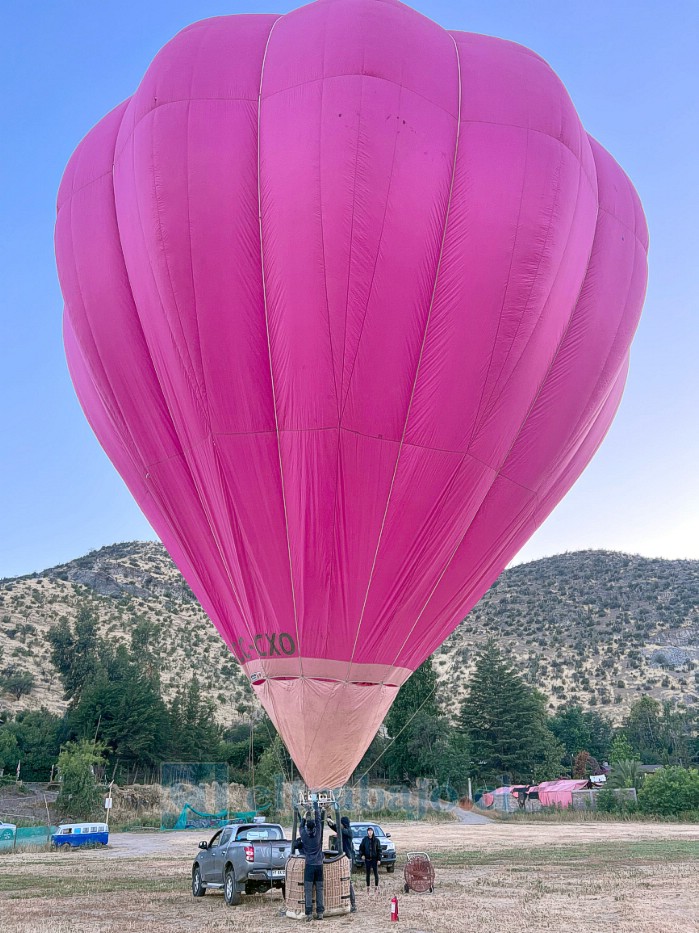 Un globo aerostático que van a disfrutar este fin de semana en Santa María.