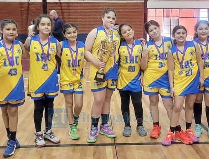 Jugadoras del IAC lucen orgullosas la Copa obtenida por ser segundas .