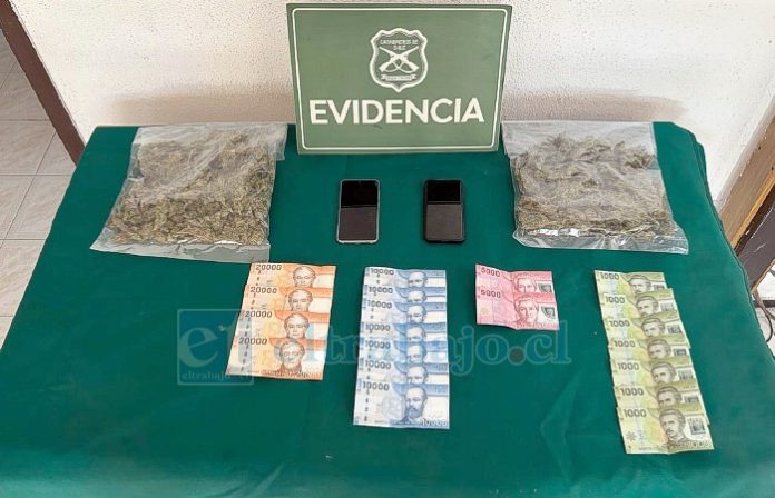 Esta es la droga y el resto de la evidencia incautada.