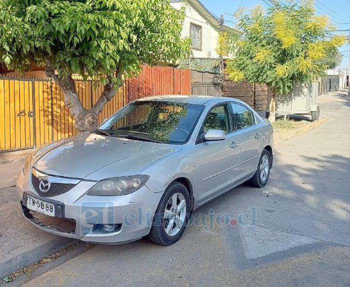 Este es el auto robado mediante el método de la ‘encerrona’.