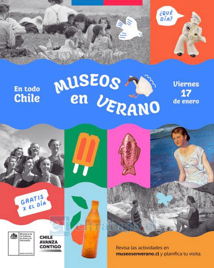 Este viernes 17 de enero se realizará en todo Chile ‘Museos en Verano’.