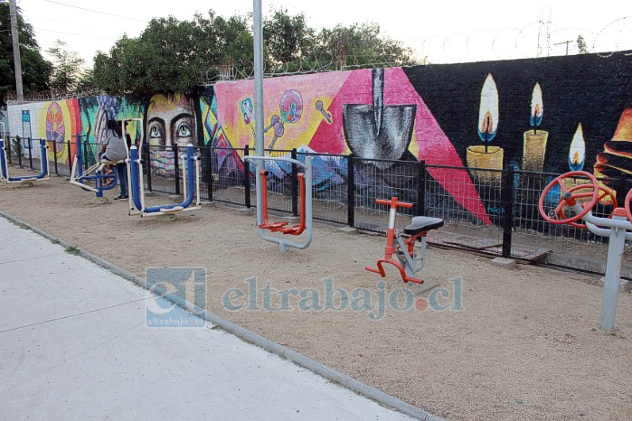 El mural representa temas clave de la identidad de Villa Los Aromos, como la fortaleza comunitaria y el esfuerzo de mujeres y hombres temporeros para alcanzar el sueño de la casa propia.