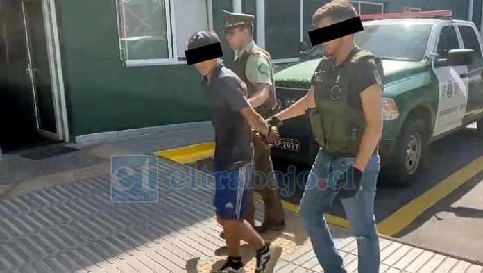 Este es el delincuente detenido por Carabineros.