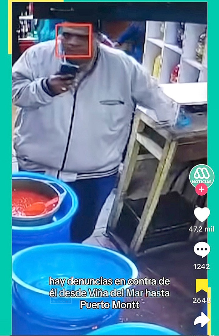 En la imagen, en un local comercial, denunciado por haber robado.